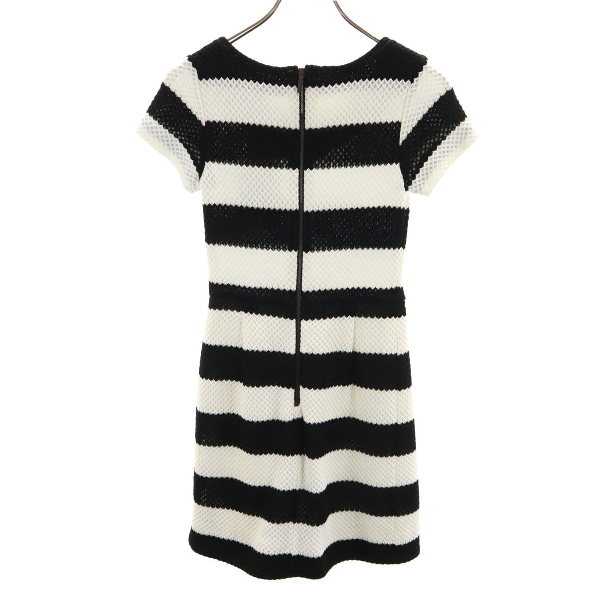 未使用 IBLUES イブルース ボーダー柄 半袖 ミニワンピース 38 白系 レディース