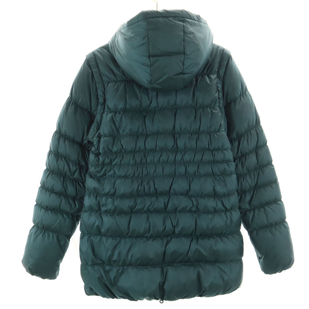 ビームス ゴルフ 2way フード付き ダウンジャケット M モスグリーン BEAMS ダウンベスト レディース