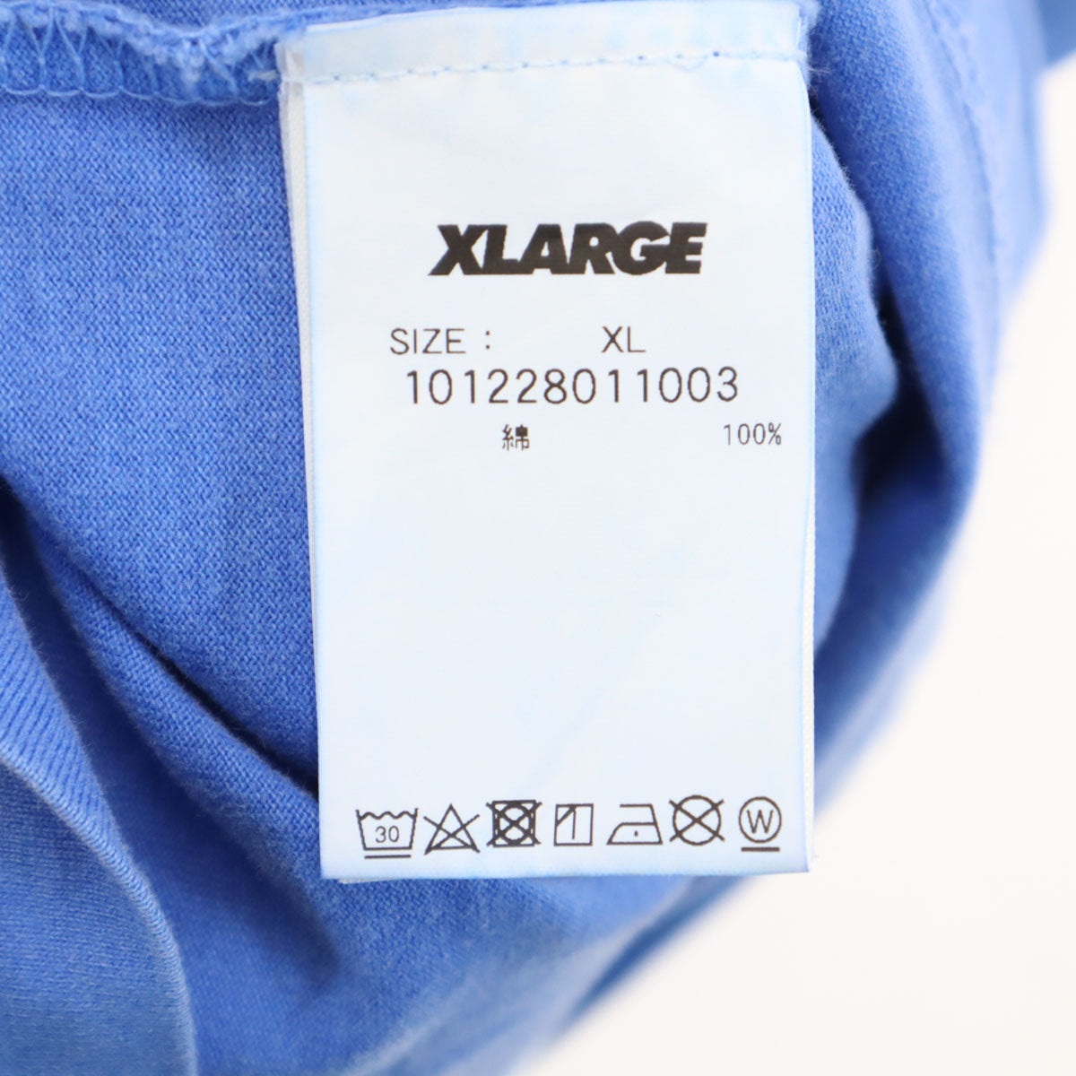 XLARGE エクストララージ バックプリント 半袖 Tシャツ XL ブルー メンズ