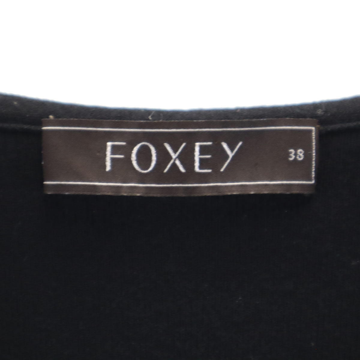 FOXEY フォクシー 28689-KSTFF125NM-2 ノースリーブ Vネック カットソー 38 ブラック レディース