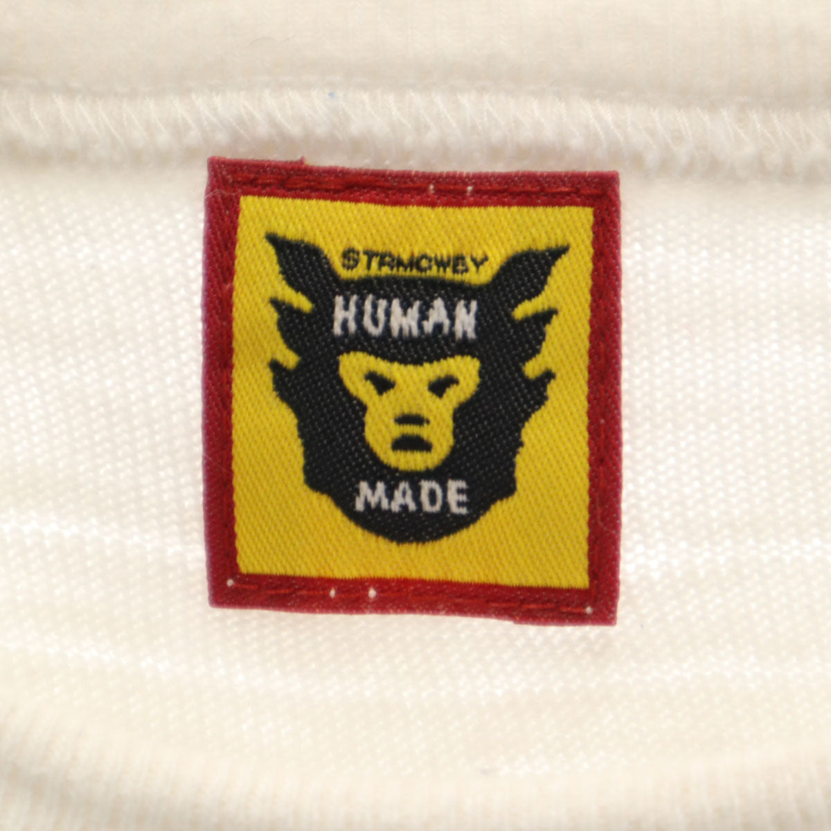 HUMAN MADE ヒューマンメイド 日本製 バック 鳥 プリント 半袖 Tシャツ S オフホワイト ポケT メンズ