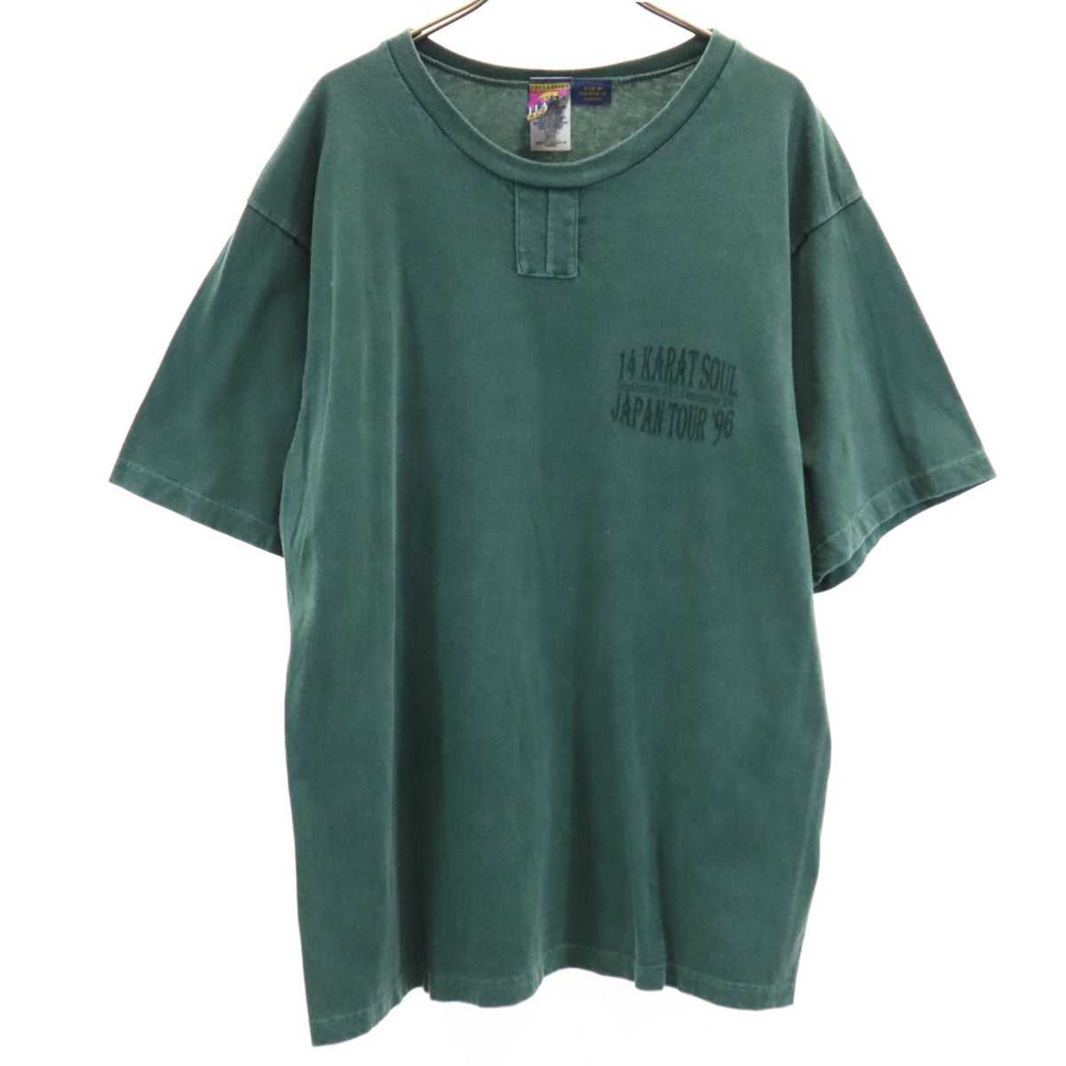 FLASH AVANTI 90s 14KARAT SOUL JAPAN TOUR`96 半袖 Tシャツ 2 グリーン メンズ