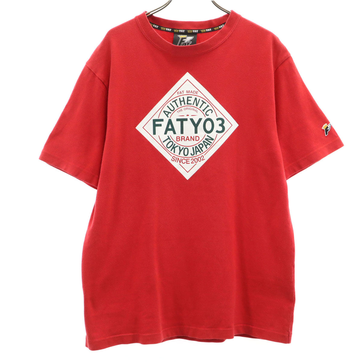 FAT エフエーティー 半袖 Tシャツ SKINNY レッド メンズ