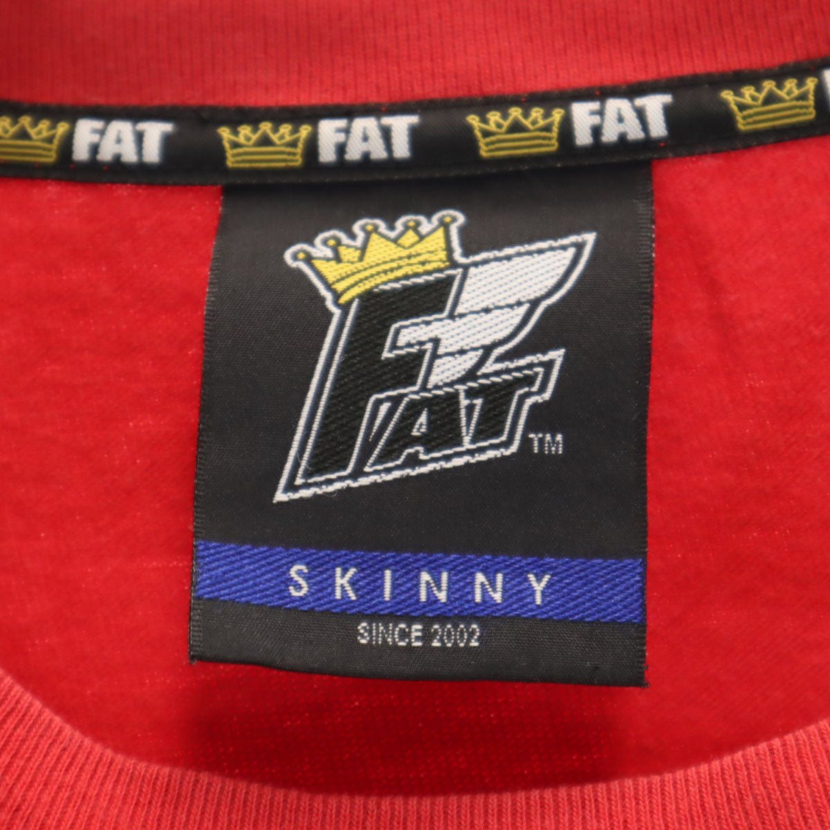 FAT エフエーティー 半袖 Tシャツ SKINNY レッド メンズ