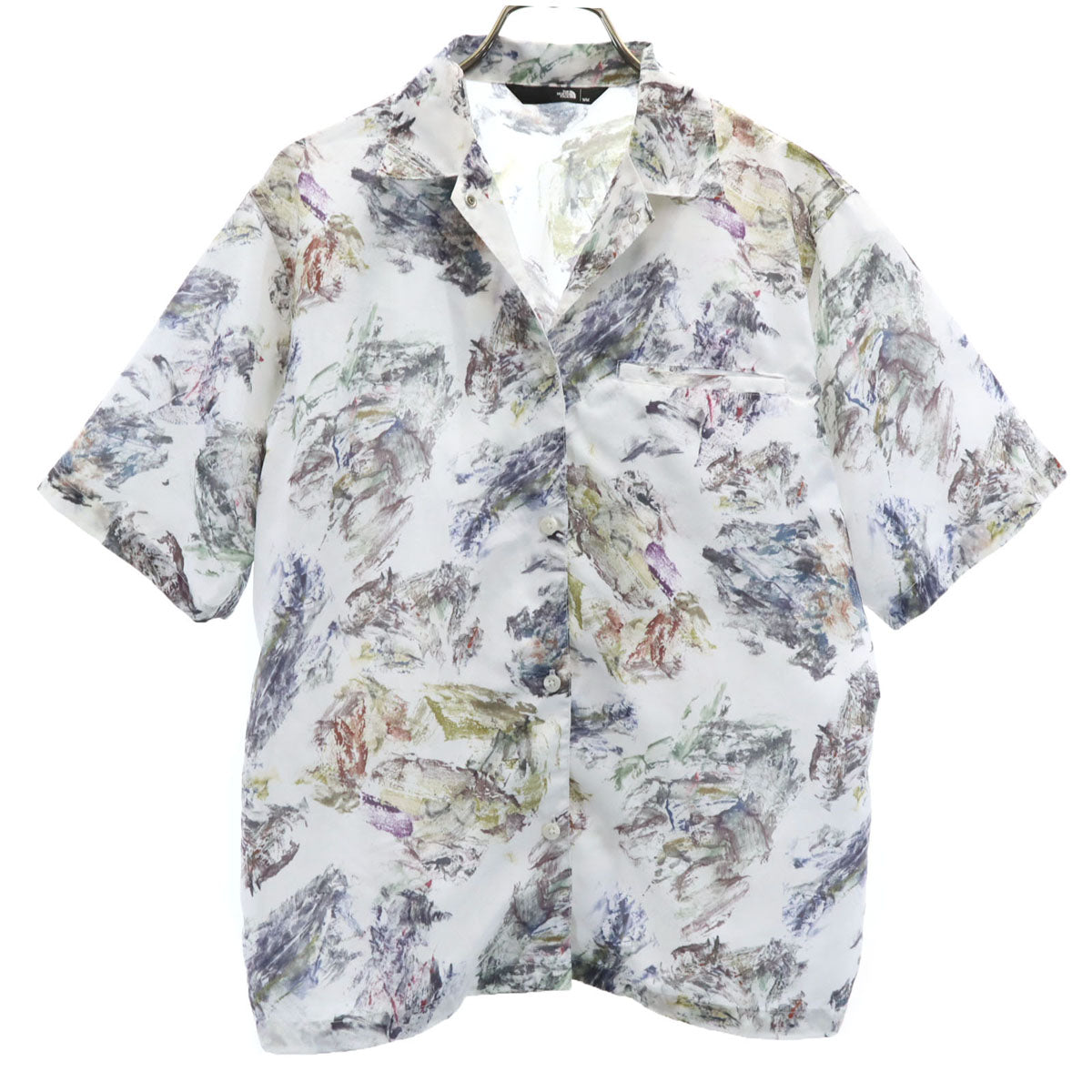 THE NORTH FACE ザノースフェイス 総柄 半袖 シャツ WM ホワイト アウトドア NR22204 レディース