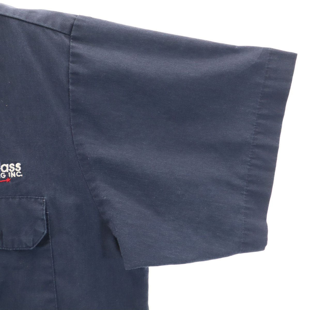 Dickies ディッキーズ 半袖 ワークシャツ L ネイビー 企業モノ メンズ