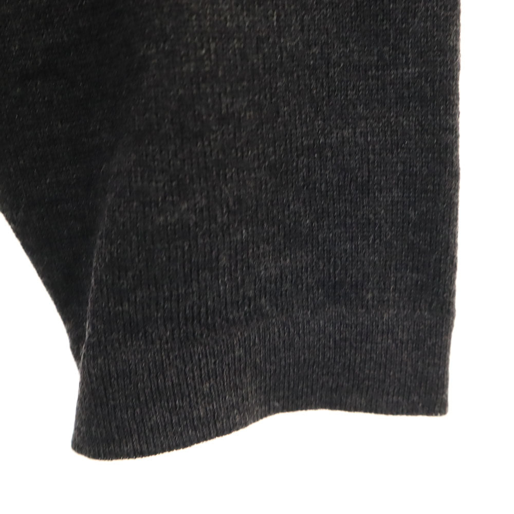 BALENCIAGA バレンシアガ 90s イタリア製 オールド 長袖 Vネック ニットカーディガン チャコールグレー ケーブル レディース