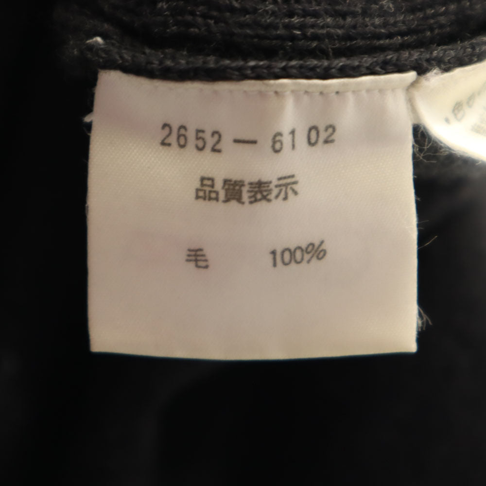 BALENCIAGA バレンシアガ 90s イタリア製 オールド 長袖 Vネック ニットカーディガン チャコールグレー ケーブル レディース