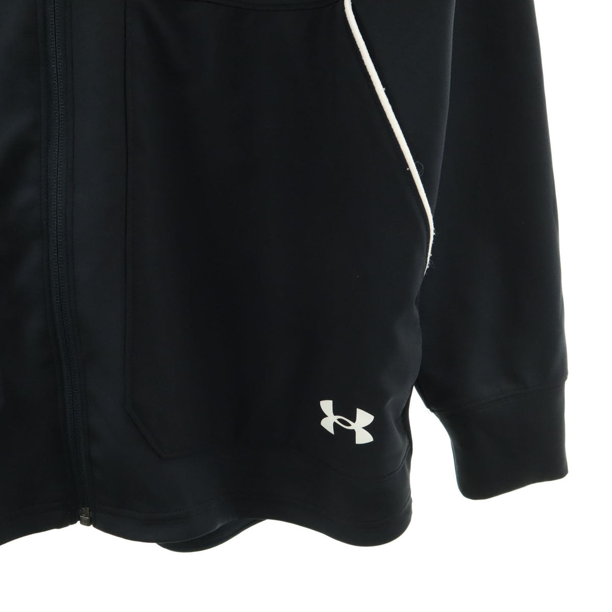 UNDER ARMOUR アンダーアーマー 長袖 フード ジャージジャケット 上下 セットアップ XL ブラック メンズ