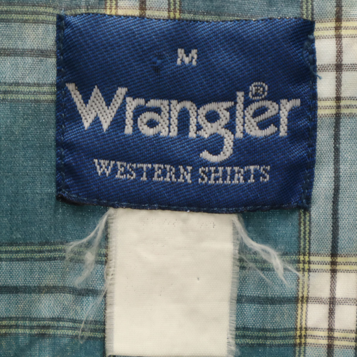 Wrangler ラングラー 90s オールド チェック柄 半袖 ウエスタンシャツ M グリーン系 メンズ