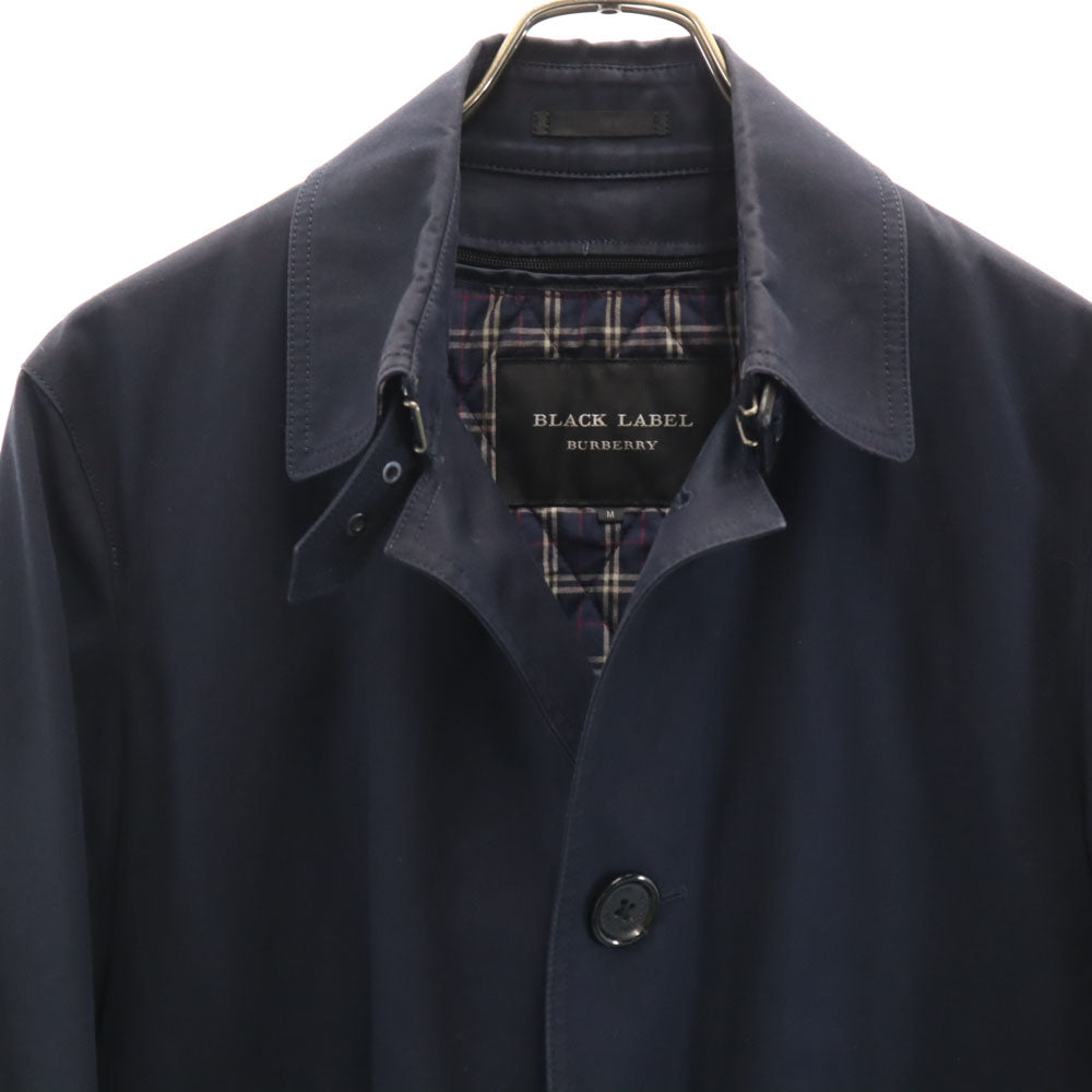 BURBERRY BLACK LABEL バーバリーブラックレーベル ステンカラーコート M ネイビー ライナー付き メンズ