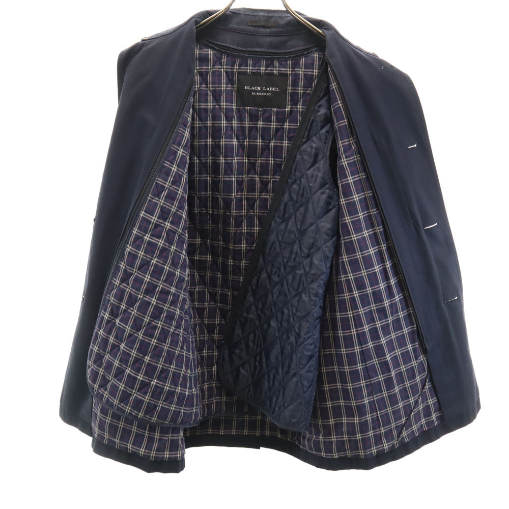 BURBERRY BLACK LABEL バーバリーブラックレーベル ステンカラーコート M ネイビー ライナー付き メンズ