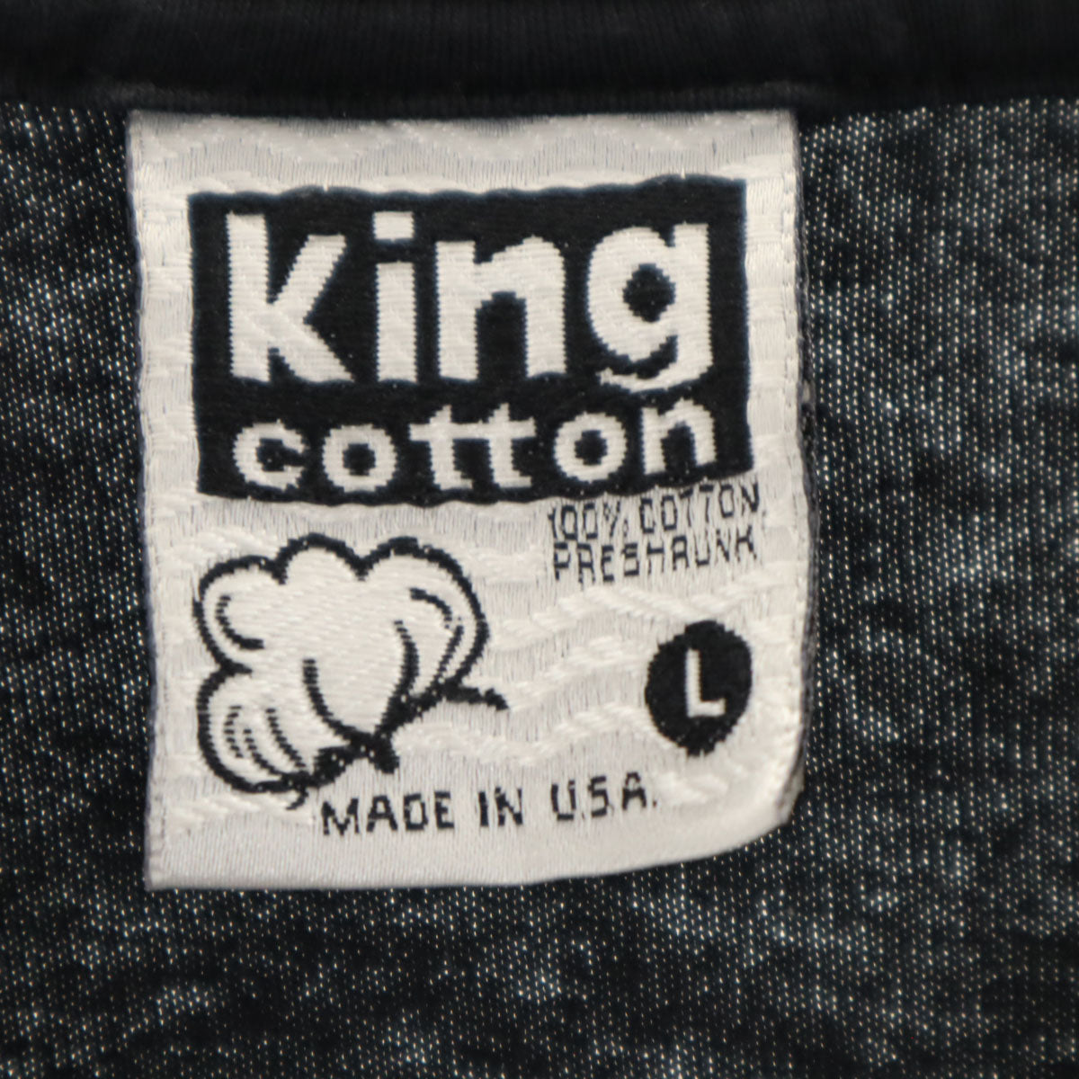 King cotton キングコットン 90s USA製 オールド 半袖 Tシャツ L ブラック メンズ