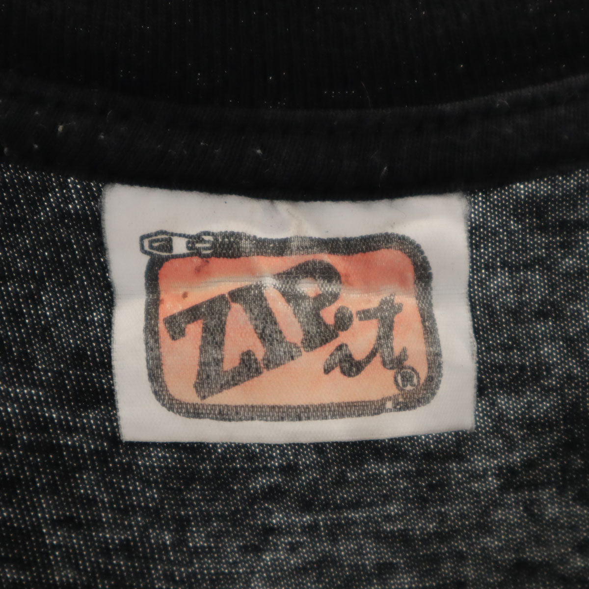 ZIP 90s オールド survivor by nature プリント 半袖 Tシャツ ブラック アニマル メンズ