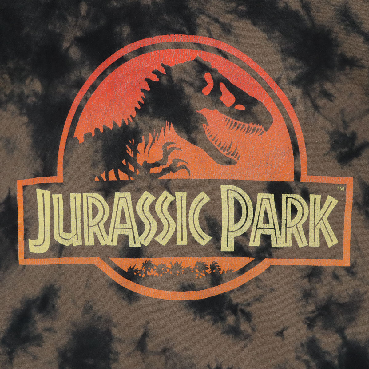 ジュラシックパーク プリント 半袖 Tシャツ L ブラウン系 メンズ