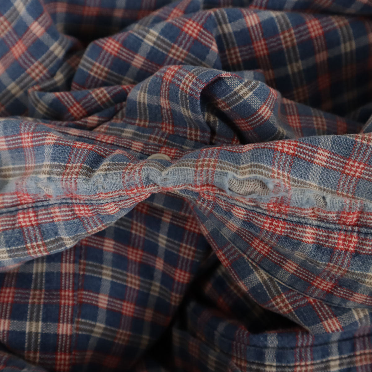 reyn spooner レインスプーナー 90s オールド 水着タグ チェック柄 半袖 ハーフボタン ボタンダウンシャツ M ブルー系 プルオーバー メンズ