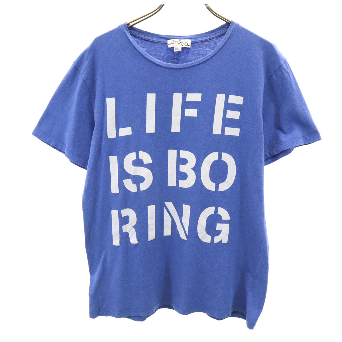 KITSUNE キツネ ポルトガル製 半袖 Tシャツ S ブルー メンズ