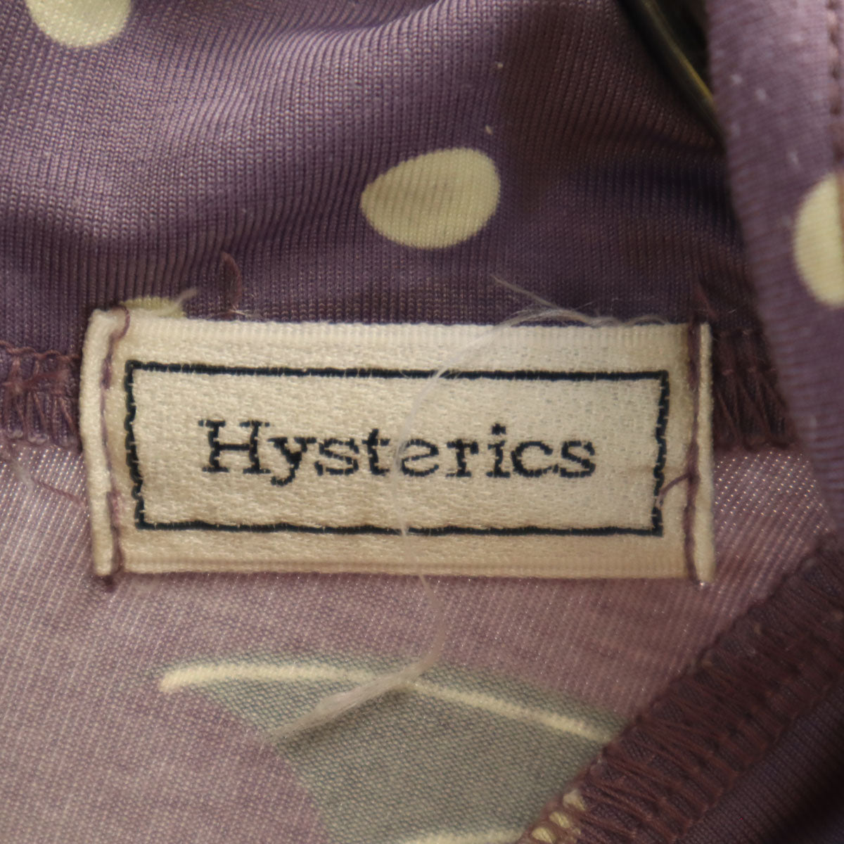 HYSTERICS ヒステリックス 日本製 コウモリ柄 半袖 チャイナ シャツ FREE パープル レディース