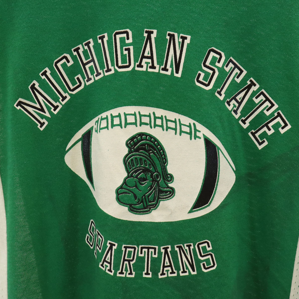 ARTEX アルテックス 70s 80s USA製 ヴィンテージ NCAA ミシガンステート スパルタンズ 半袖 アメフト Tシャツ M グリーン メンズ