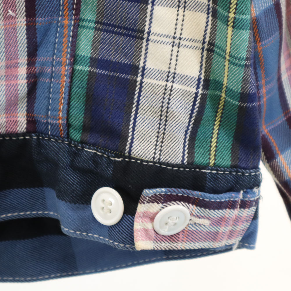 Levi's リーバイス チェック柄 長袖 ジャケット M ブルー系 メンズ