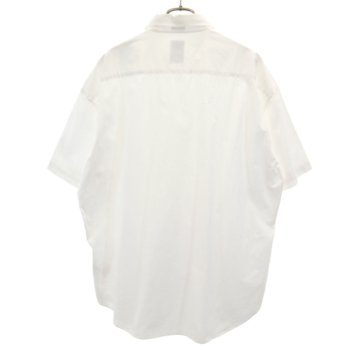 Mr.GENTLEMAN ミスタージェントルマン 日本製 半袖 コットンシャツ L ホワイト メンズ