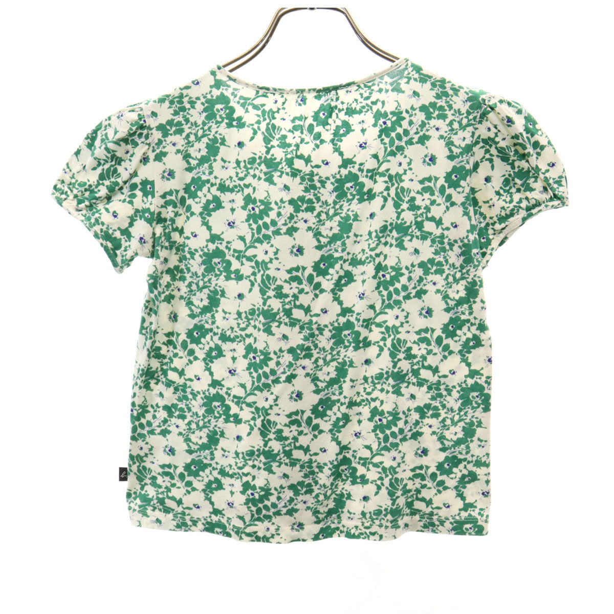 agnes b. アニエスベー 日本製 花柄 半袖 天竺 カーディガン アイボリー レディース