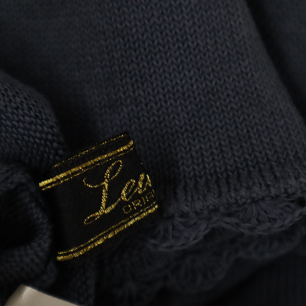 Leilian レリアン フレンチスリーブ ニット 13 チャコールネイビー レディース