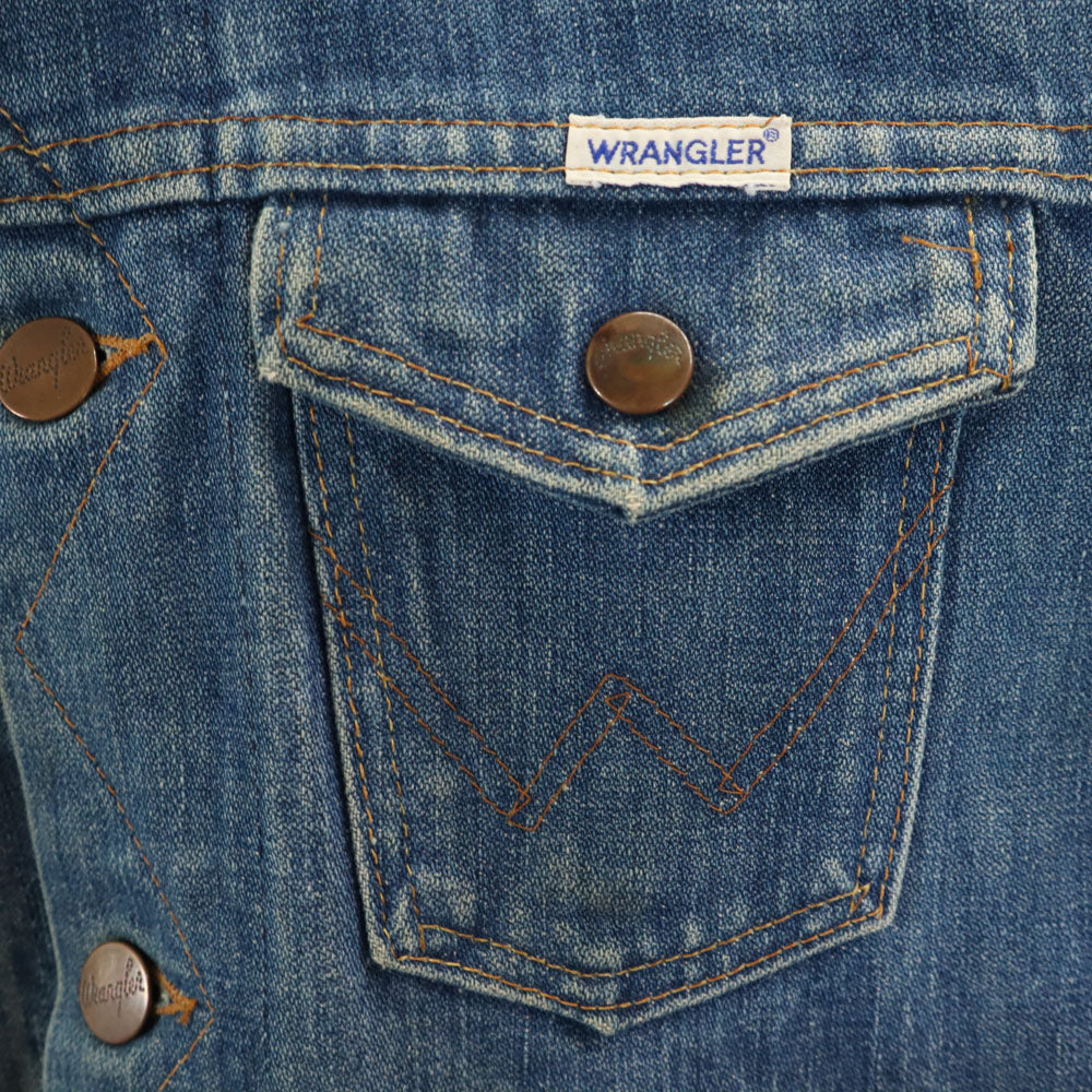 Wrangler ラングラー 70s USA製 ヴィンテージ 124MJ デニムジャケット 18 ウォッシュブルー ジージャン トラッカー レディース