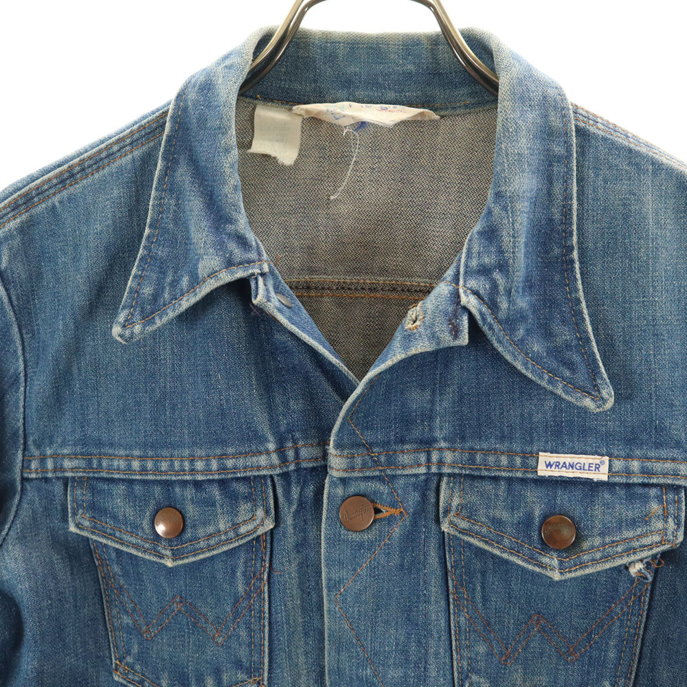 Wrangler ラングラー 70s USA製 ヴィンテージ 124MJ デニムジャケット 18 ウォッシュブルー ジージャン トラッカー レディース