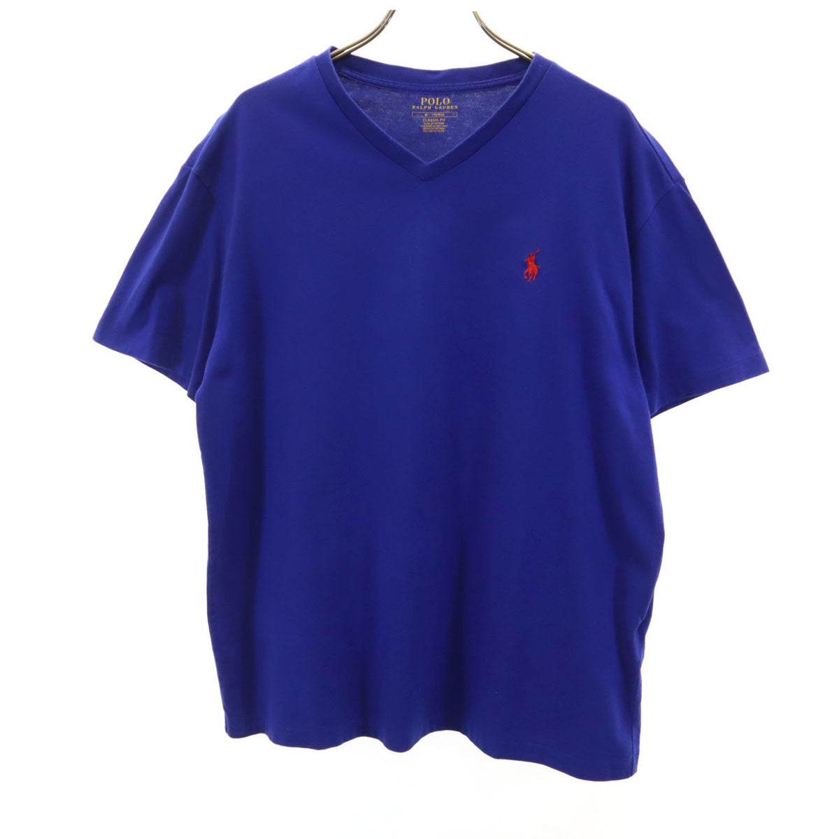 POLO RALPH LAUREN ポロラルフローレン 半袖 Vネック Tシャツ M 青紫 CLASSIC FIT メンズ