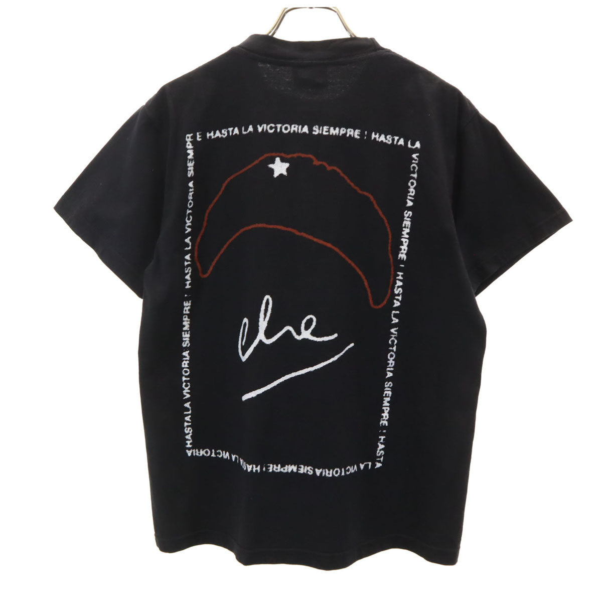 THUNDER サンダー チェゲバラ プリント 半袖 Tシャツ S ブラック メンズ