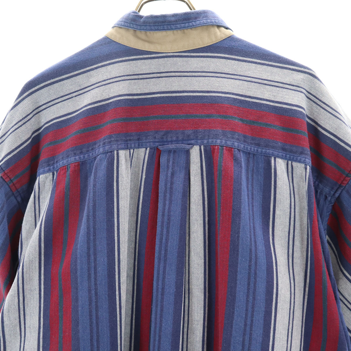 Catalina カタリナ 90s 00s オールド ストライプ柄 半袖 ボタンダウンシャツ 2XL ネイビー系 ビッグサイズ メンズ