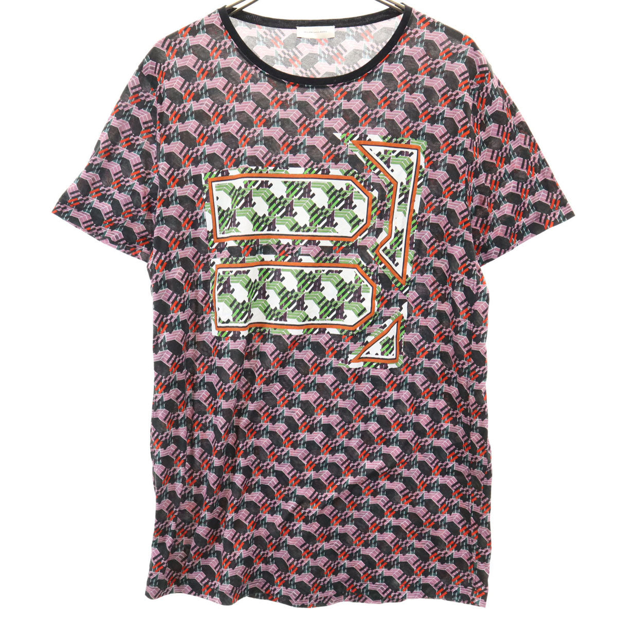 BALENCIAGA PARIS バレンシアガ パリス ポルトガル製 総柄 半袖 Tシャツ S マルチ レディース