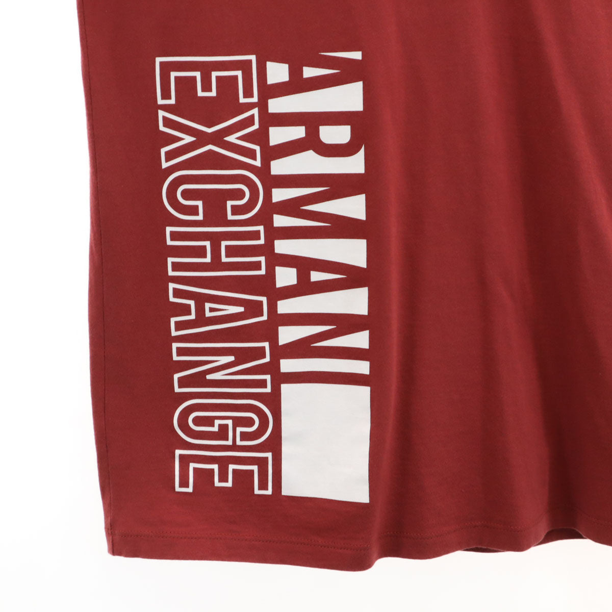 ARMANI EXCHANGE アルマーニエクスチェンジ 半袖 Vネック Tシャツ XS ボルドー系 メンズ