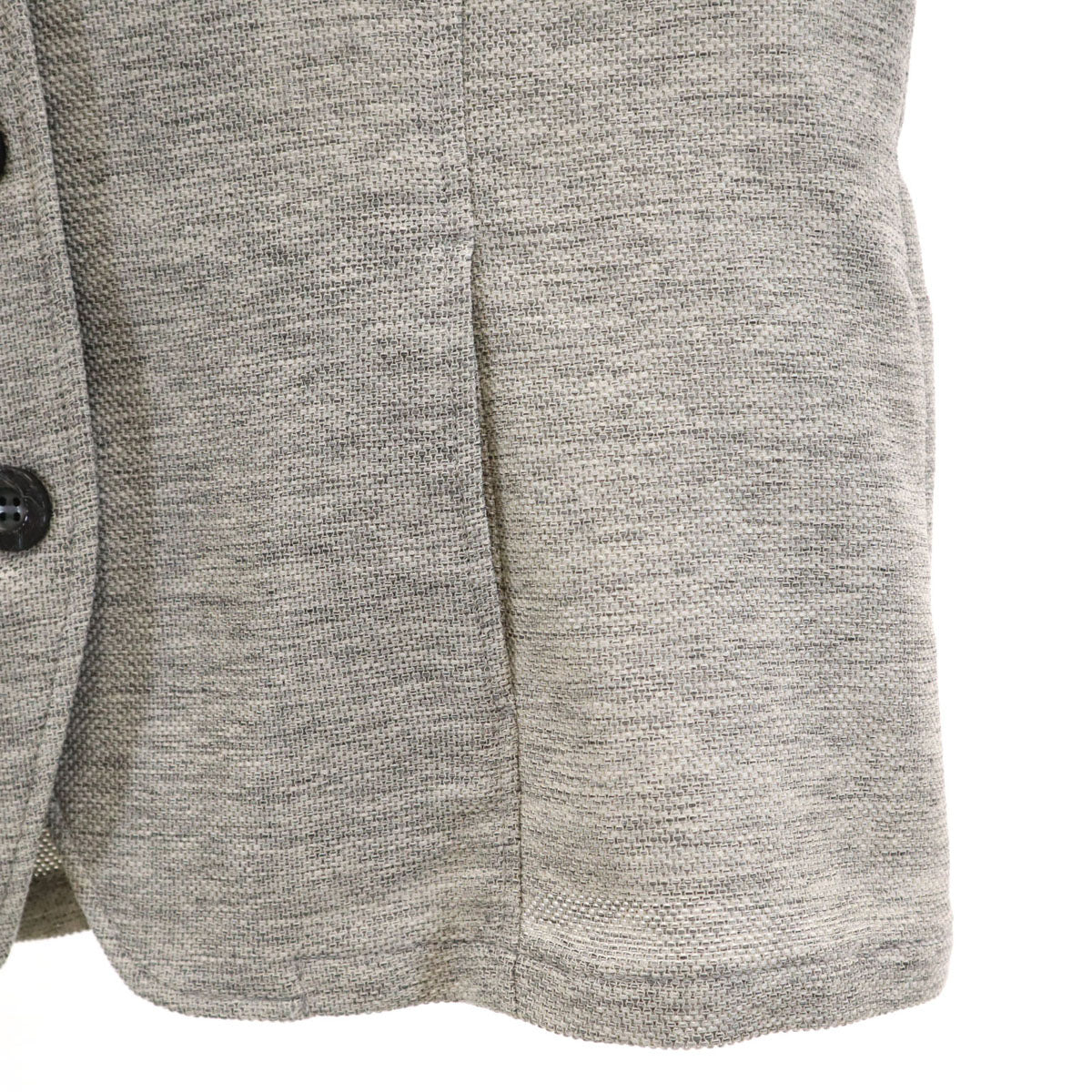 Leilian レリアン 日本製 半袖 ジャケット 13 グレー レディース