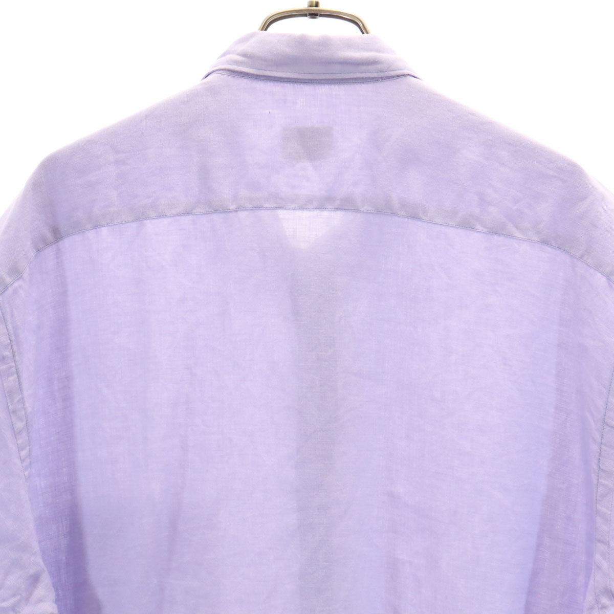 ARMANI COLLEZIONI アルマーニ コレツィオーニ リネン 半袖 シャツ XL ブルー系 メンズ