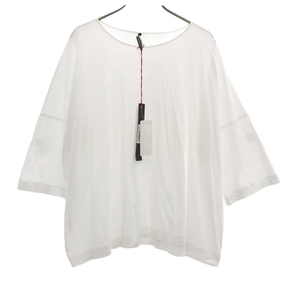 未使用 LIVIANA CONTI リビアナコンティ イタリア製 7分袖 カットソー S ホワイト レディース