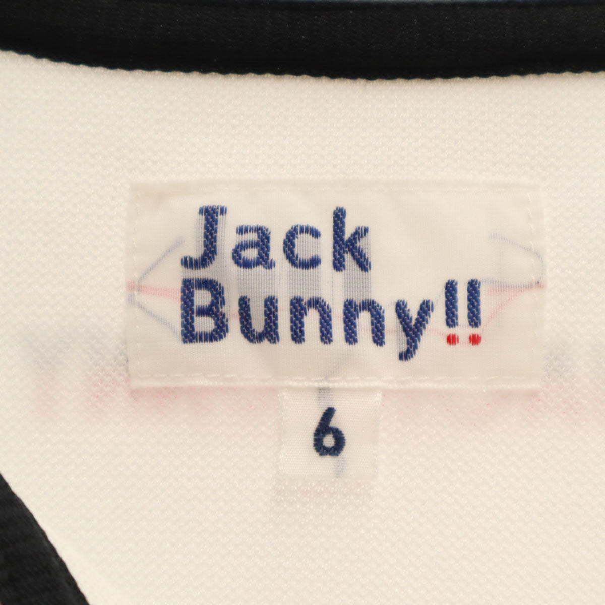 Jack Bunny!! ジャックバニー ゴルフ 半袖 ポロシャツ 6 ホワイト メンズ