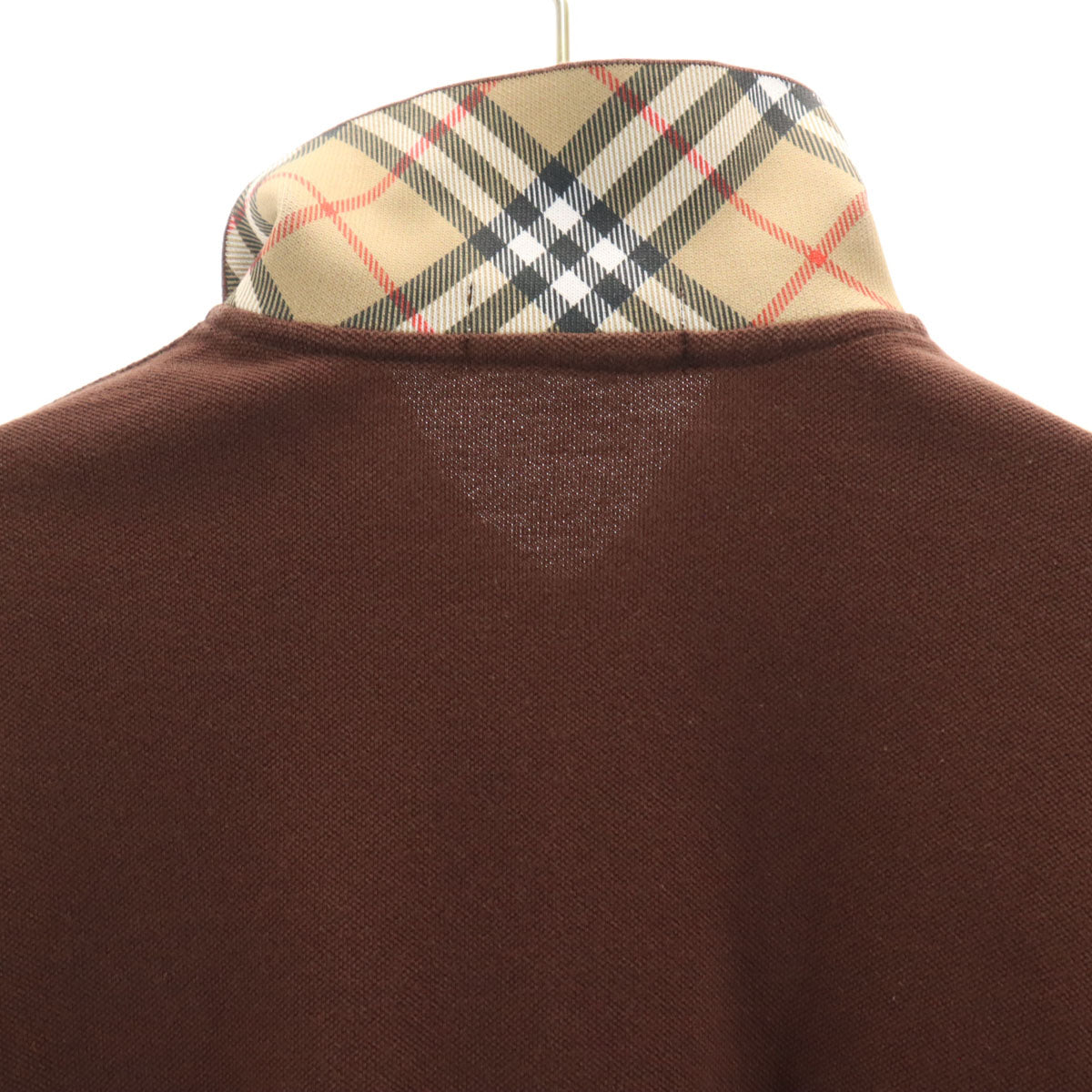 Burberrys バーバリーズ 90s 日本製 オールド 長袖 ポロシャツ L ブラウン 三陽商会 鹿の子 レディース