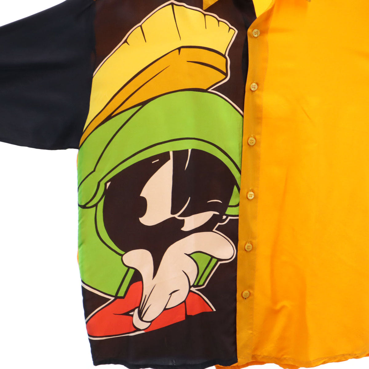 AMERICAN CHARACTERS シルク ルーニーテューンズ マービン・ザ・マーシャン 長袖 シャツ S/M オレンジ系 メンズ