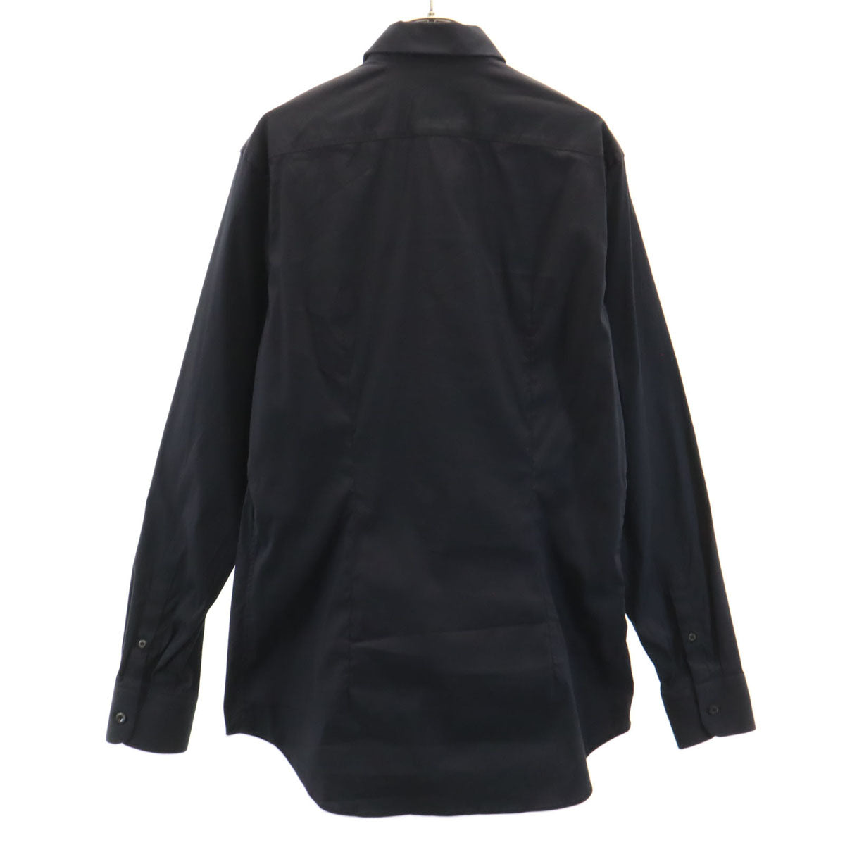 PRADA プラダ イタリア製 長袖 シャツ 40 ブラック ストレッチ メンズ