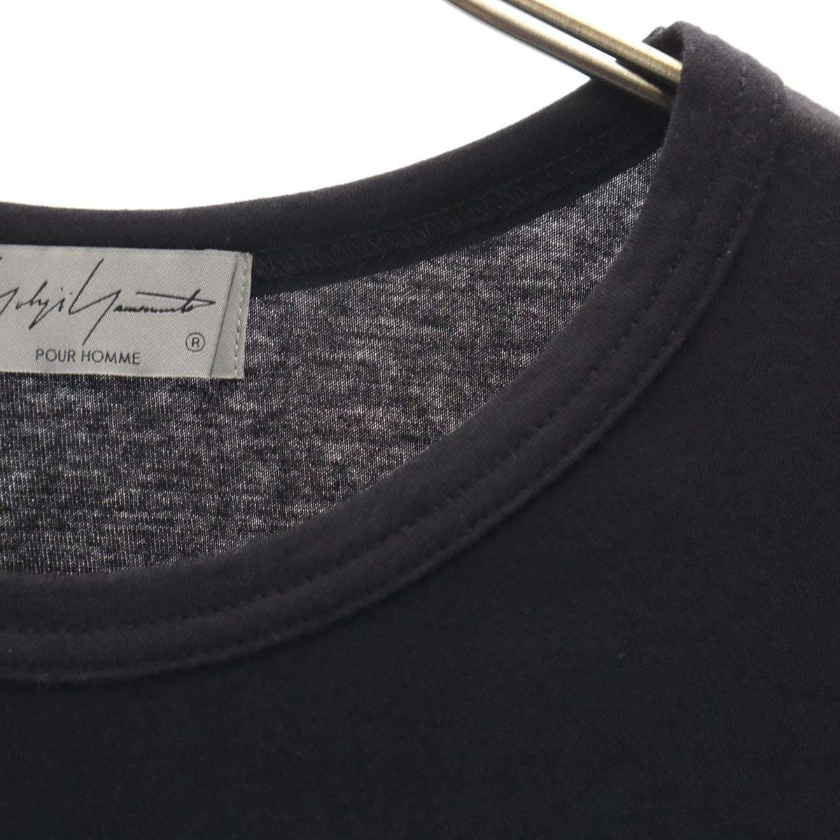 Yohji Yamamoto POUR HOMME ヨウジヤマモトプールオム 日本製 半袖 Tシャツ 3 ブラック メンズ