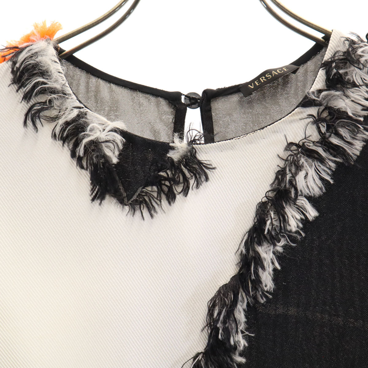 VERSACE ヴェルサーチ イタリア製 半袖 カットソー 36 ブラック レディース