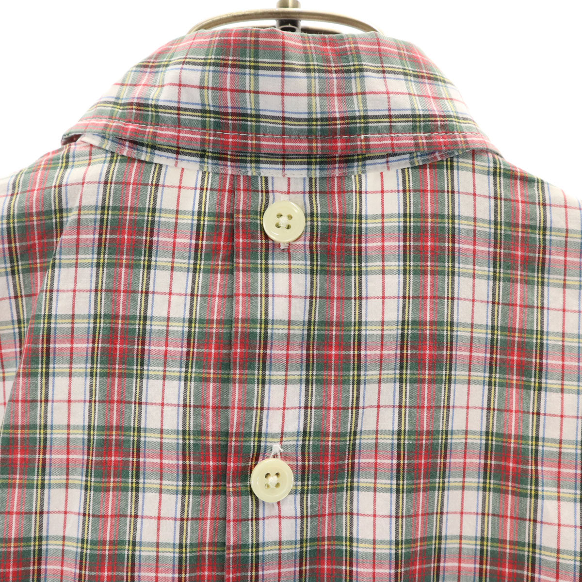 PHENOMENON フェノメノン 日本製 チェック柄 半袖 ボタンダウンシャツ M 赤系 メンズ