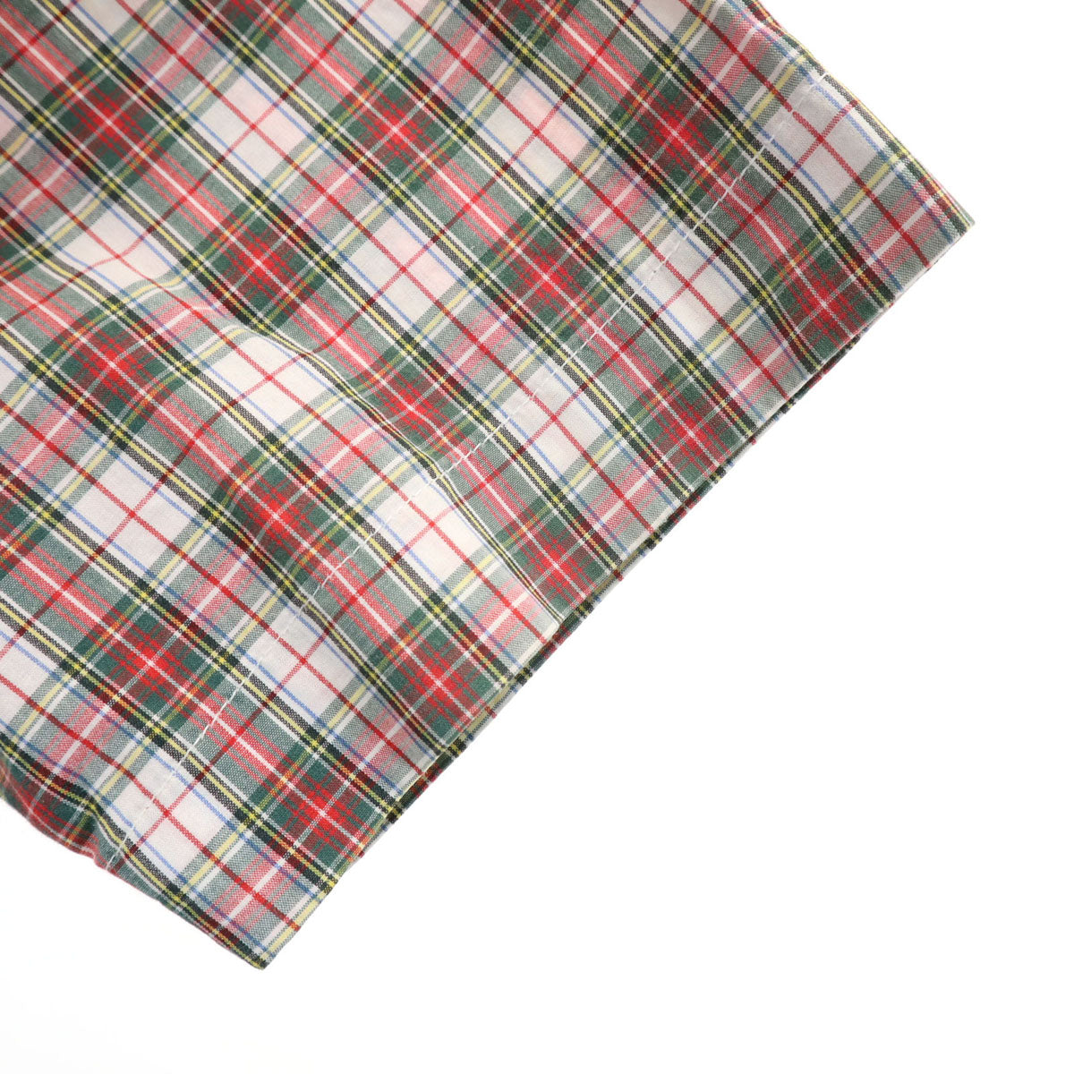 PHENOMENON フェノメノン 日本製 チェック柄 半袖 ボタンダウンシャツ M 赤系 メンズ