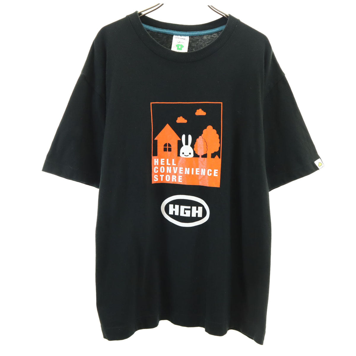 CUNE キューン 半袖 Tシャツ L 黒 ヘルコンビニエンスストア メンズ
