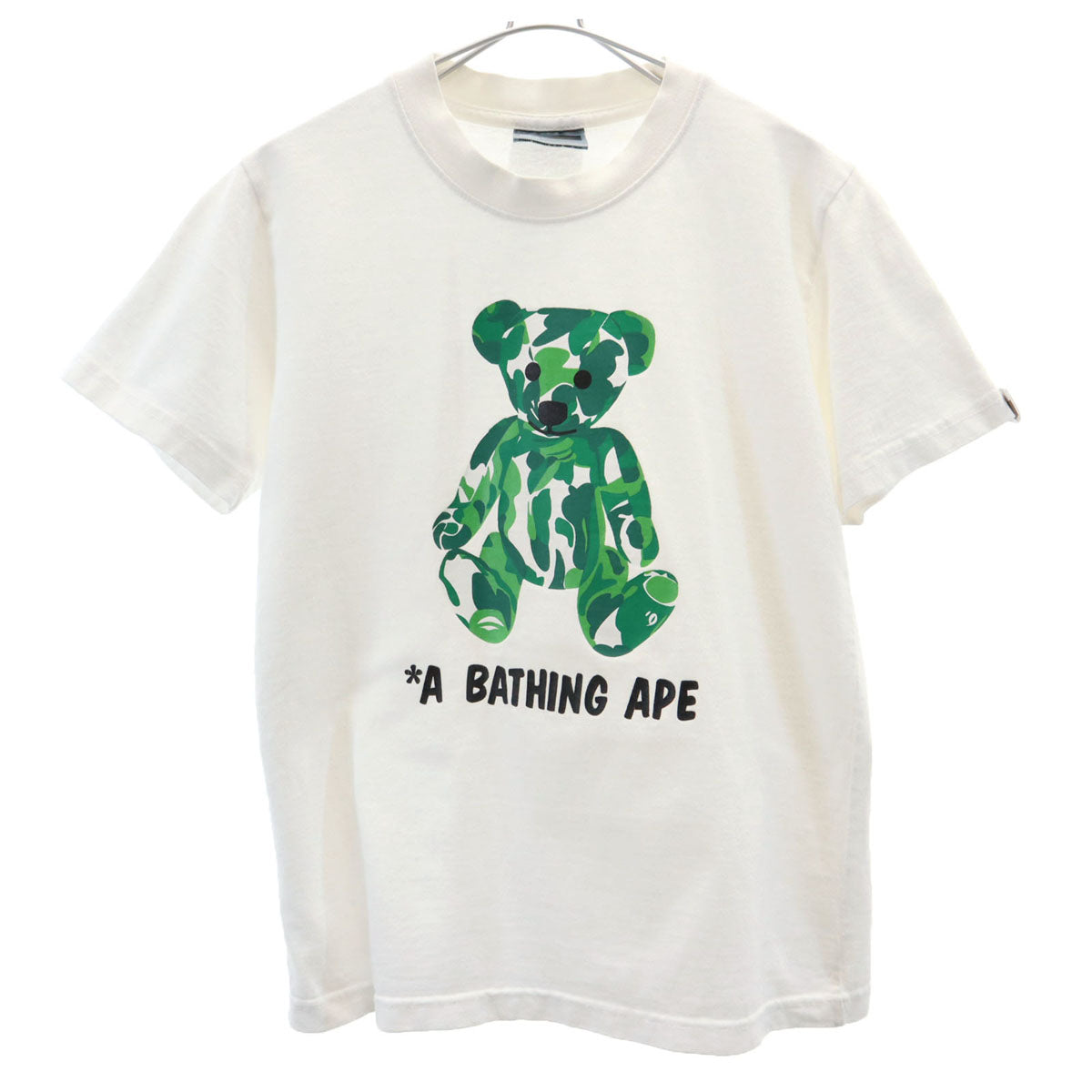 A BATHING APE アベイシングエイプ 日本製 半袖 Tシャツ S 白 くま レディース