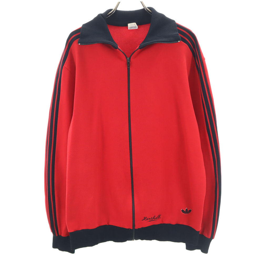 adidas アディダス 70s ヴィンテージ デサント製 西ドイツタグ トレフォイルロゴ トラックジャケット 7 レッド メンズ