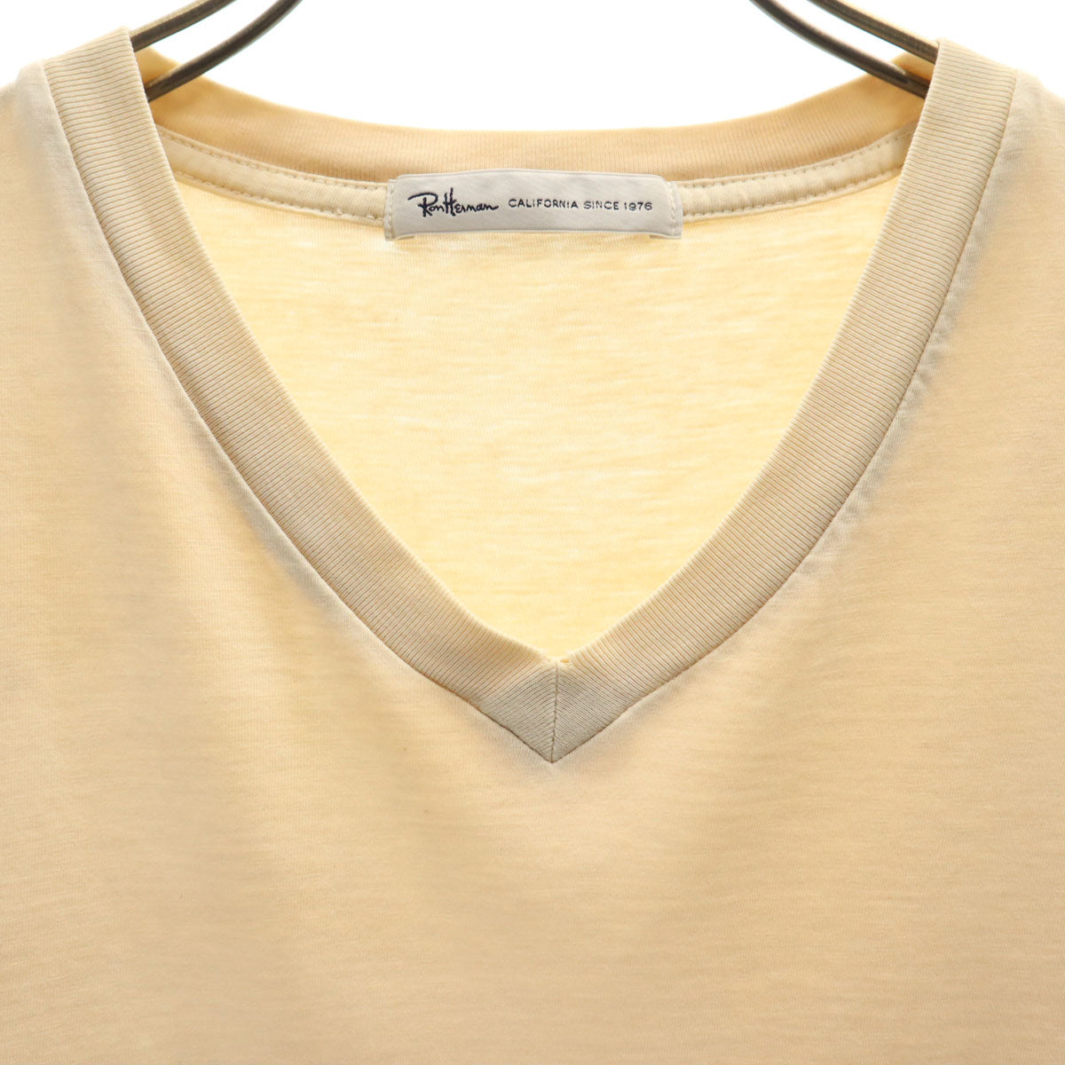 Ron Herman ロンハーマン 日本製 半袖 Vネック Tシャツ M ベージュ メンズ