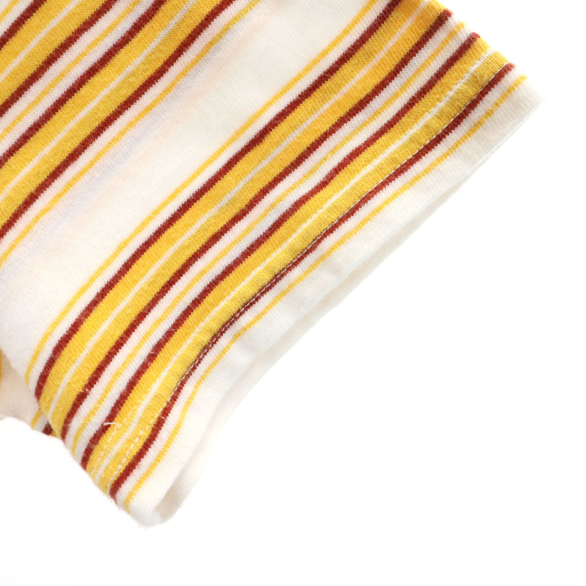 WACKO MARIA ワコマリア 日本製 ボーダー柄 半袖 Tシャツ L イエロー系 THE GUILTY PARTIES OUTRAGEOUS INC. ポケT メンズ